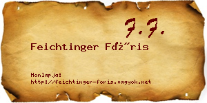 Feichtinger Fóris névjegykártya